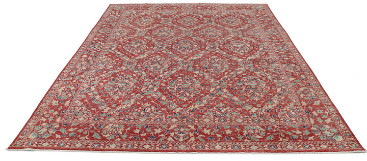 Afghan Ziegler Rug 7' 11" x 9' 10" Hand-Knotted | No. AT83931