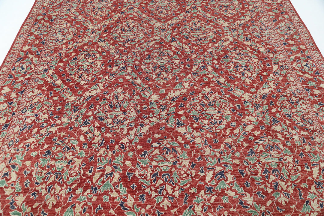 Afghan Ziegler Rug 7' 11" x 9' 10" Hand-Knotted | No. AT83931