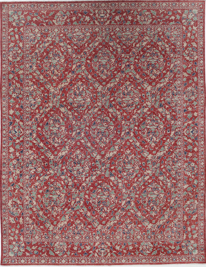 Afghan Ziegler Rug 7' 11" x 9' 10" Hand-Knotted