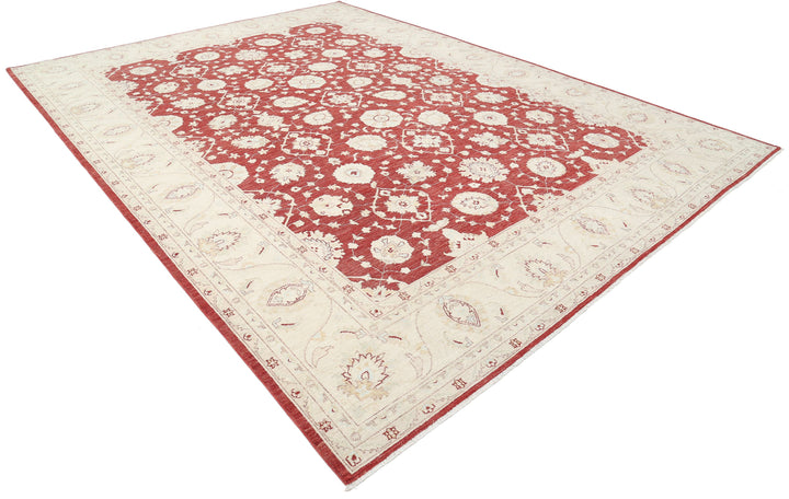 Afghan Ziegler Rug 9'11" x 13'8" Hand-Knotted | No. AT17820