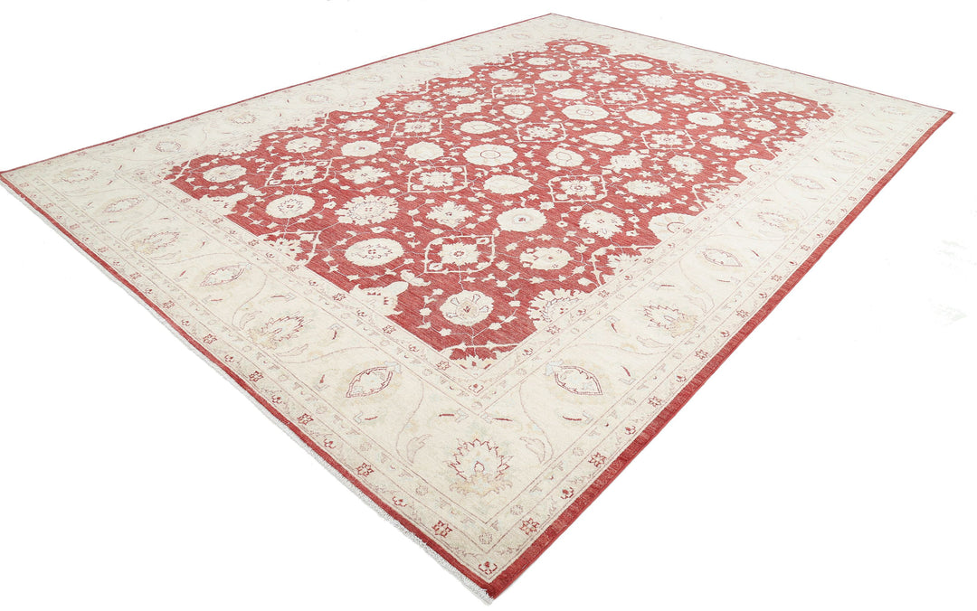 Afghan Ziegler Rug 9'11" x 13'8" Hand-Knotted | No. AT17820