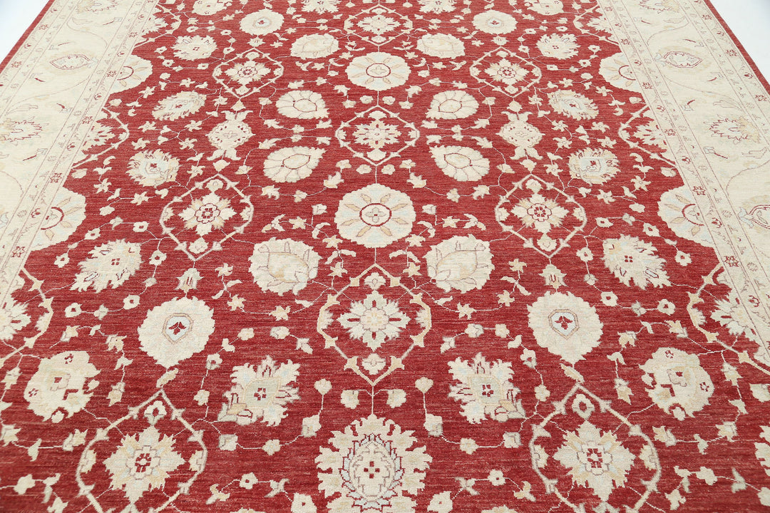 Afghan Ziegler Rug 9'11" x 13'8" Hand-Knotted | No. AT17820