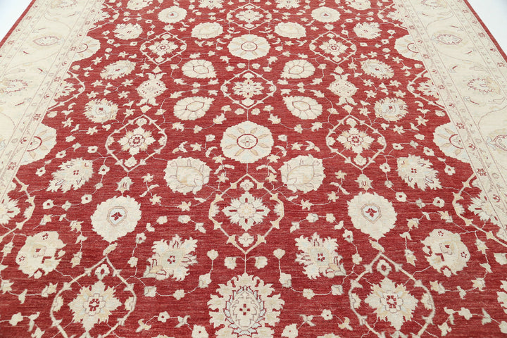 Afghan Ziegler Rug 9'11" x 13'8" Hand-Knotted | No. AT17820