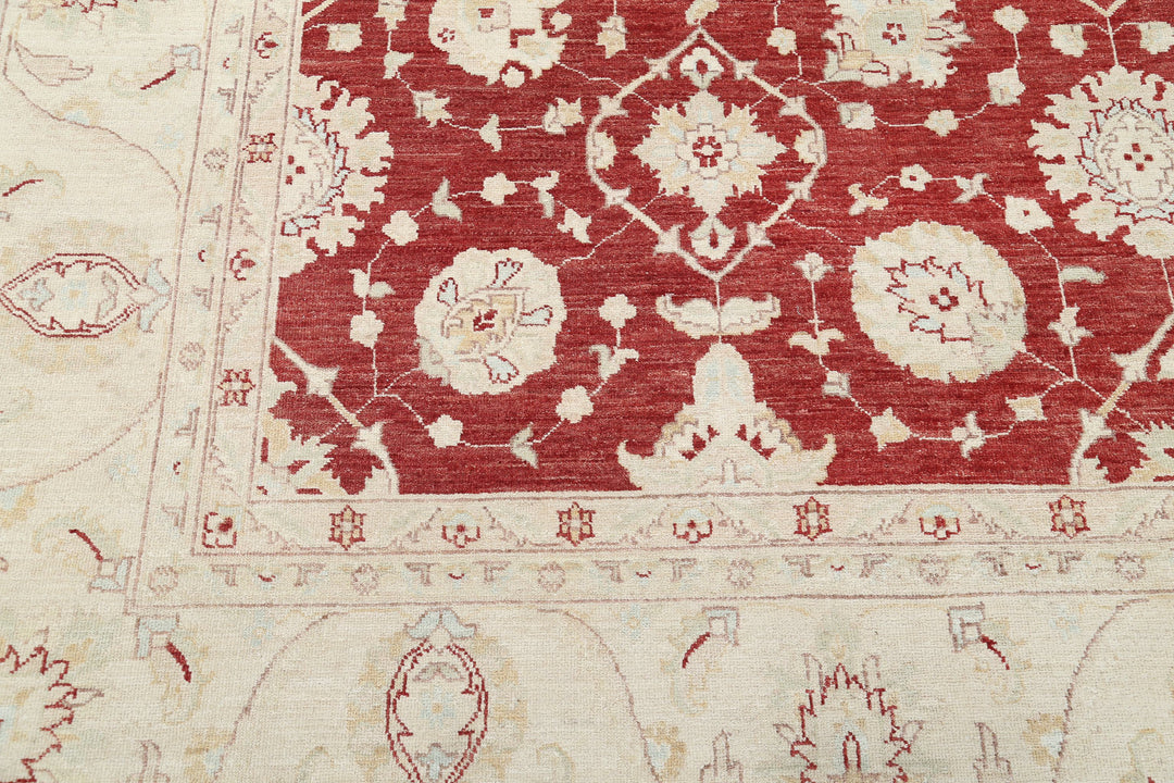 Afghan Ziegler Rug 9'11" x 13'8" Hand-Knotted | No. AT17820