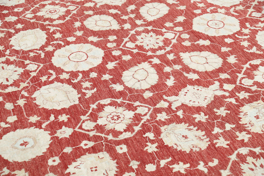 Afghan Ziegler Rug 9'11" x 13'8" Hand-Knotted | No. AT17820
