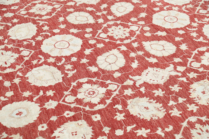 Afghan Ziegler Rug 9'11" x 13'8" Hand-Knotted | No. AT17820