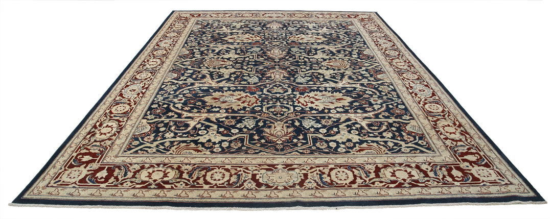 Afghan Ziegler Rug 9' 0" x 11' 6" Hand-Knotted | No. AT48693