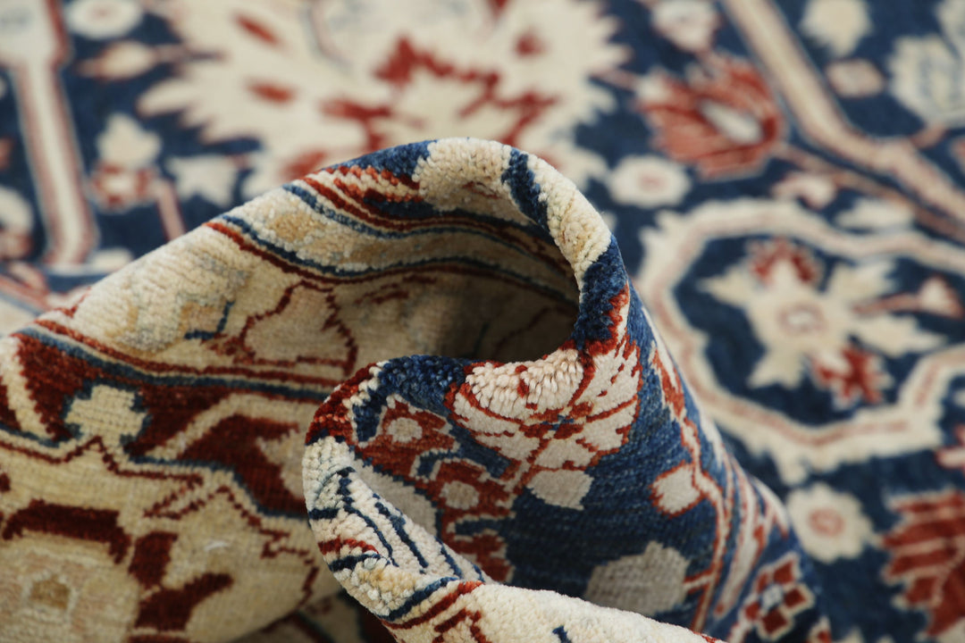 Afghan Ziegler Rug 9' 0" x 11' 6" Hand-Knotted | No. AT48693