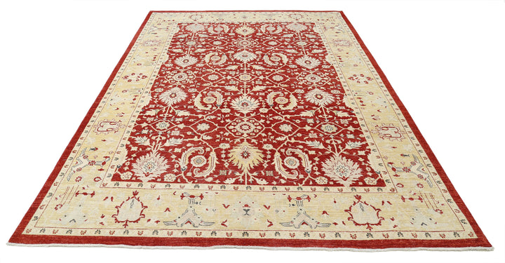 Afghan Ziegler Rug 7' 9" x 10' 10" Hand-Knotted | No. AT71854