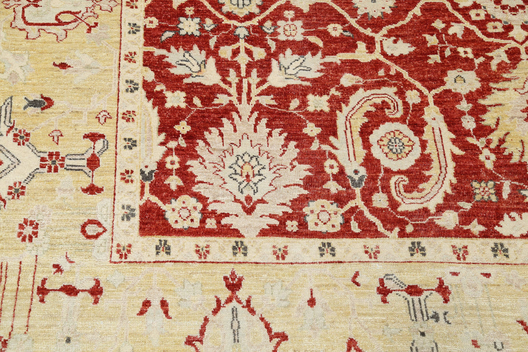 Afghan Ziegler Rug 7' 9" x 10' 10" Hand-Knotted | No. AT71854