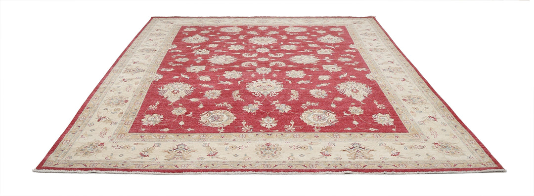 Afghan Ziegler Rug 8' 3" x 11' 9" Hand-Knotted | No. AT68788