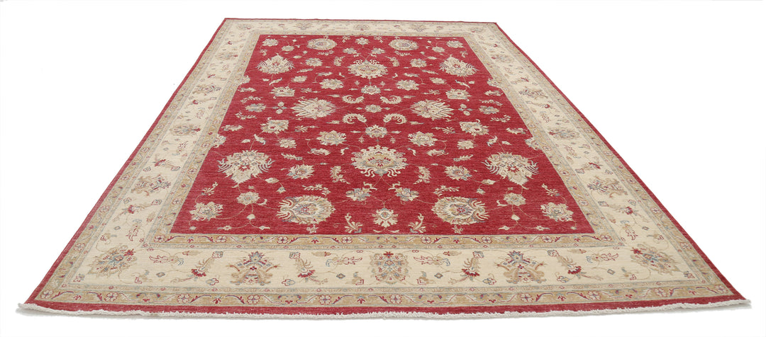 Afghan Ziegler Rug 8' 3" x 11' 9" Hand-Knotted | No. AT68788