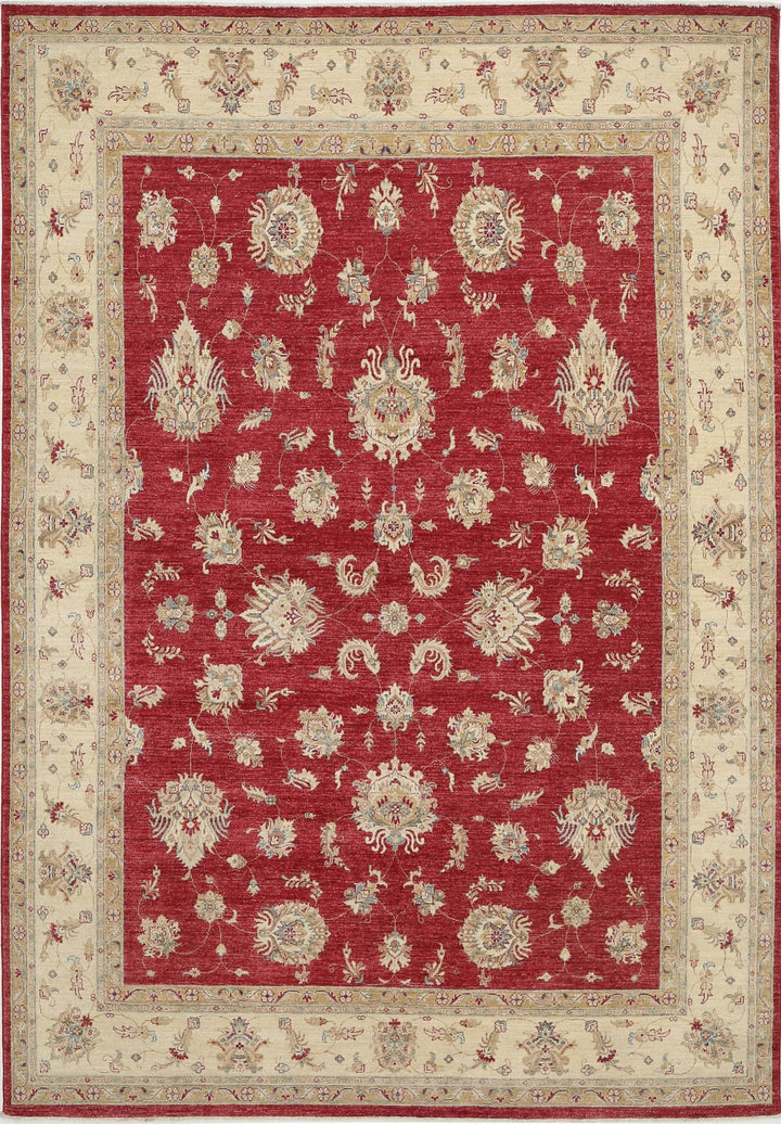 Afghan Ziegler Rug 8' 3" x 11' 9" Hand-Knotted