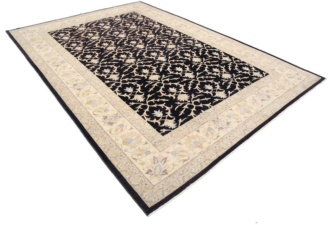 Afghan Ziegler Rug 7' 9" x 10' 9" Hand-Knotted | No. AT52515