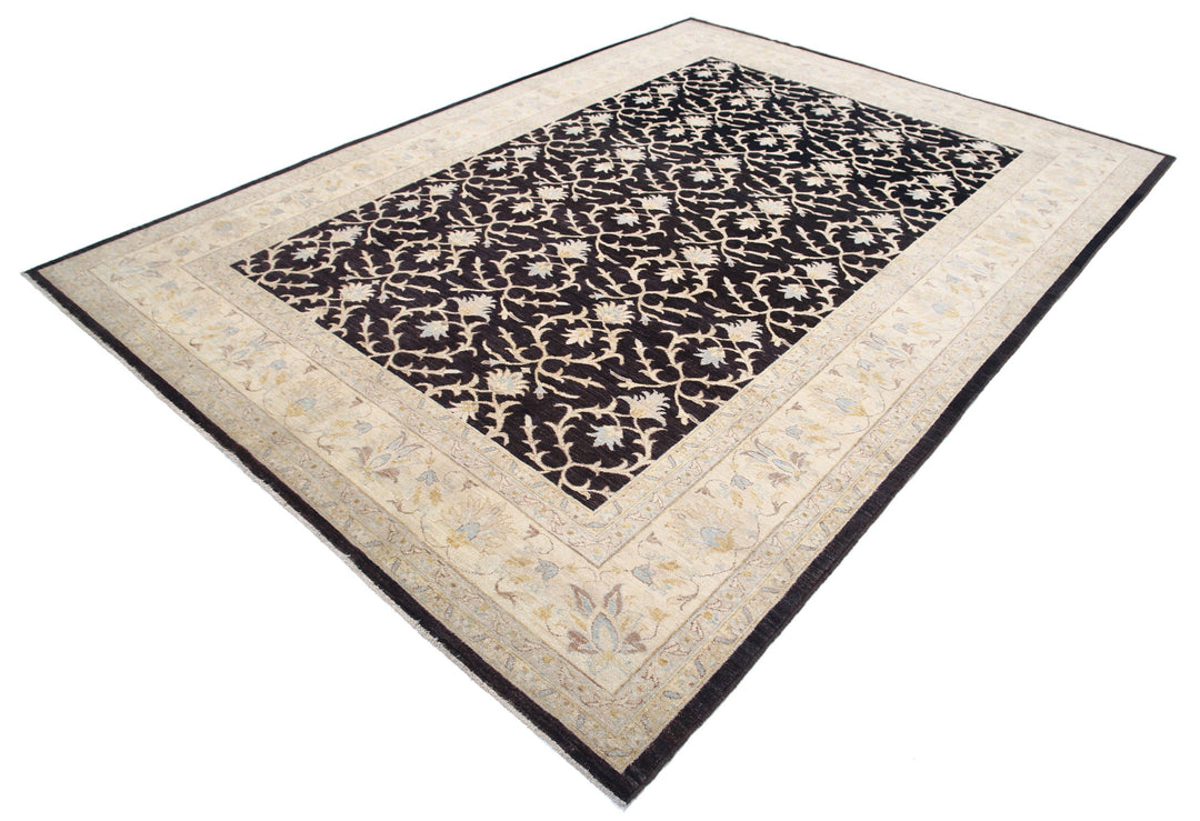 Afghan Ziegler Rug 7' 9" x 10' 9" Hand-Knotted | No. AT52515