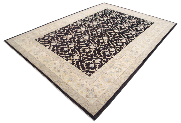 Afghan Ziegler Rug 7' 9" x 10' 9" Hand-Knotted | No. AT52515