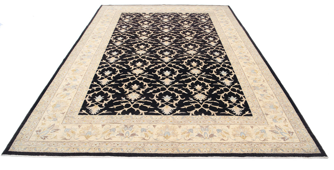 Afghan Ziegler Rug 7' 9" x 10' 9" Hand-Knotted | No. AT52515