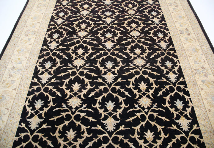 Afghan Ziegler Rug 7' 9" x 10' 9" Hand-Knotted | No. AT52515