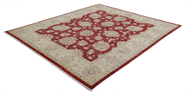 Afghan Ziegler Rug 7' 11" x 9' 1" Hand-Knotted | No. AT73848