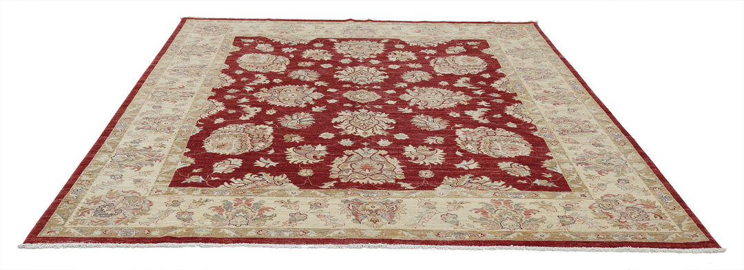Afghan Ziegler Rug 7' 11" x 9' 1" Hand-Knotted | No. AT73848