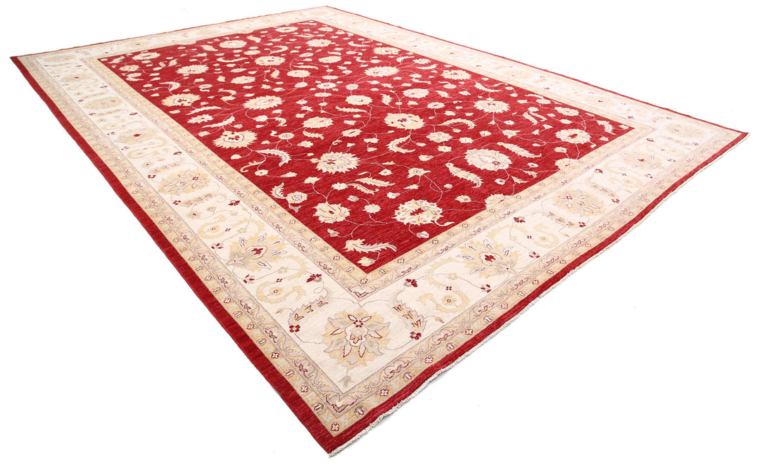 Afghan Ziegler Rug 12' 3" x 17' 1" Hand-Knotted | No. AT27926