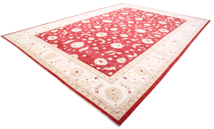 Afghan Ziegler Rug 12' 3" x 17' 1" Hand-Knotted | No. AT27926