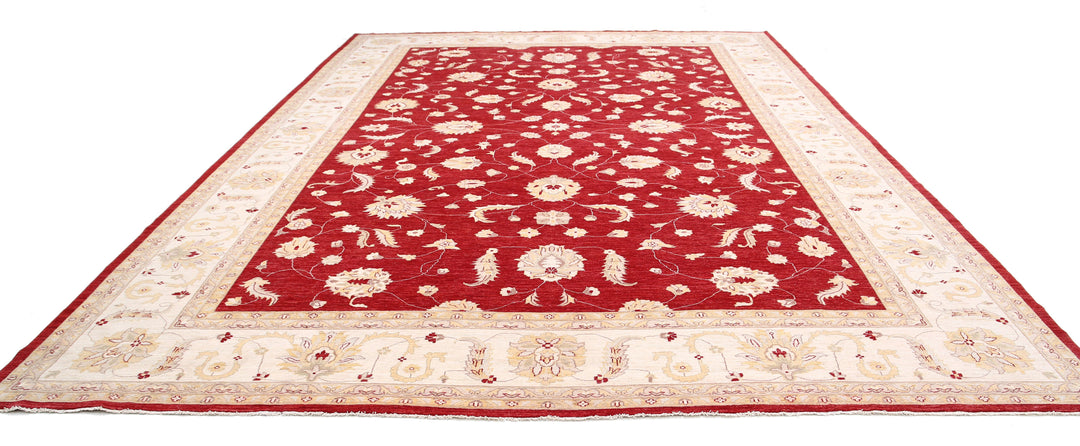 Afghan Ziegler Rug 12' 3" x 17' 1" Hand-Knotted | No. AT27926