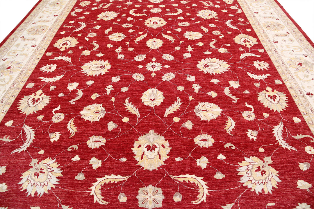 Afghan Ziegler Rug 12' 3" x 17' 1" Hand-Knotted | No. AT27926