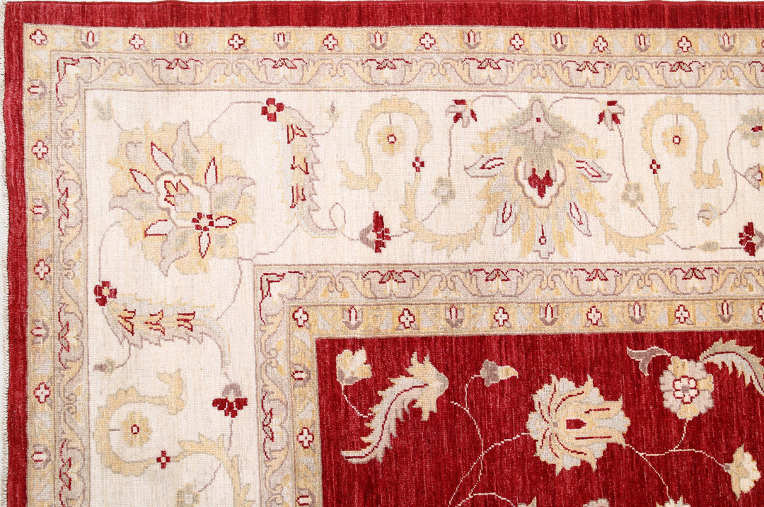 Afghan Ziegler Rug 12' 3" x 17' 1" Hand-Knotted | No. AT27926