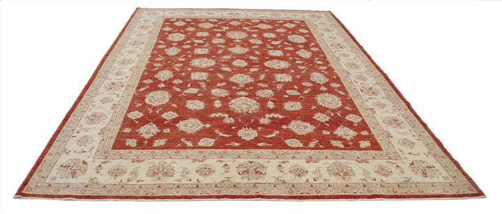 Afghan Ziegler Rug 8' 10" x 11' 5" Hand-Knotted | No. AT97996