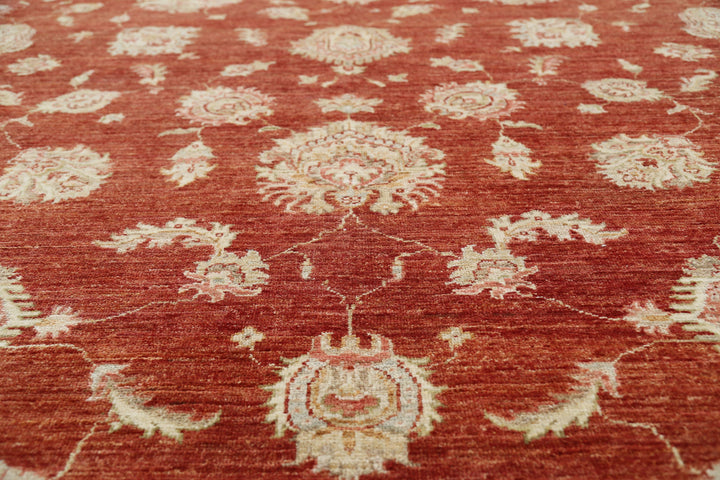 Afghan Ziegler Rug 8' 10" x 11' 5" Hand-Knotted | No. AT97996