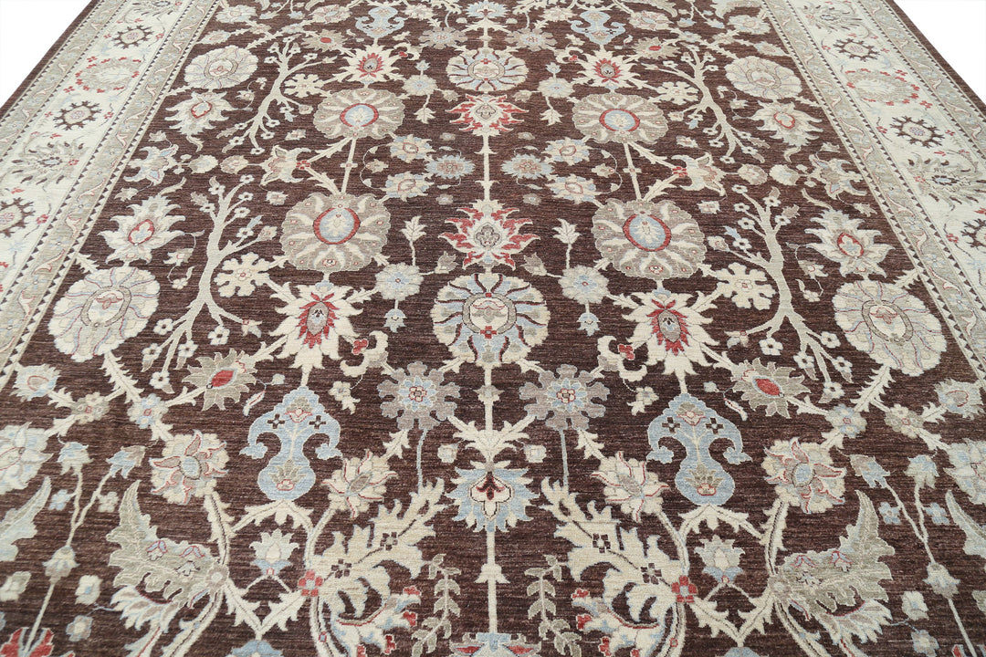 Afghan Ziegler Rug 11' 8" x 14' 11" Hand-Knotted | No. AT71196