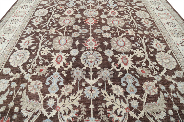 Afghan Ziegler Rug 11' 8" x 14' 11" Hand-Knotted | No. AT71196