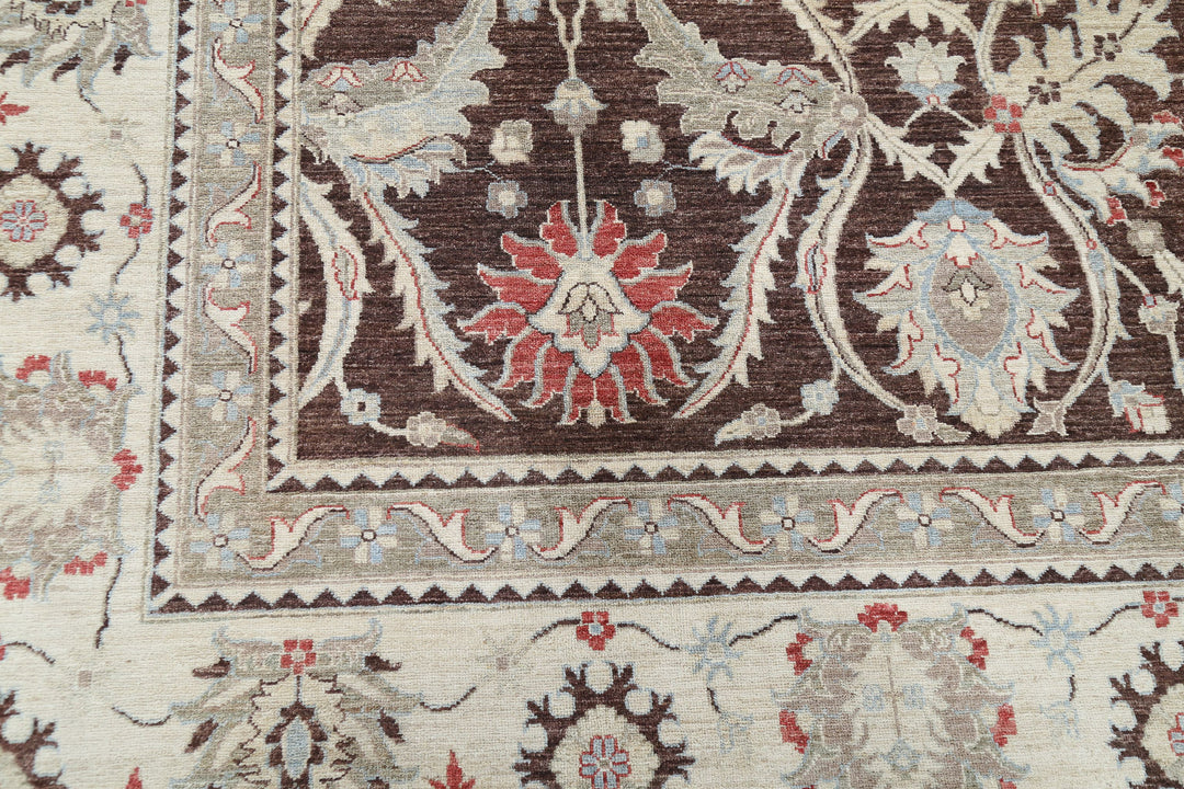 Afghan Ziegler Rug 11' 8" x 14' 11" Hand-Knotted | No. AT71196