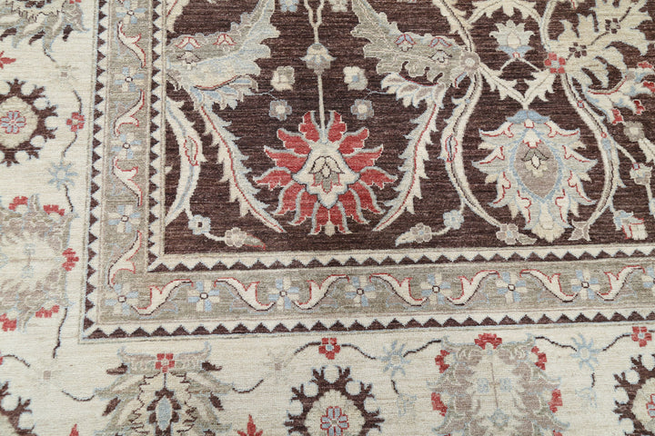 Afghan Ziegler Rug 11' 8" x 14' 11" Hand-Knotted | No. AT71196