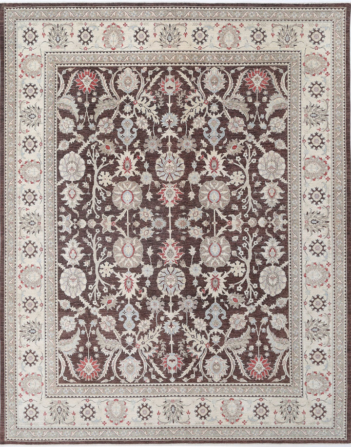 Afghan Ziegler Rug 11' 8" x 14' 11" Hand-Knotted