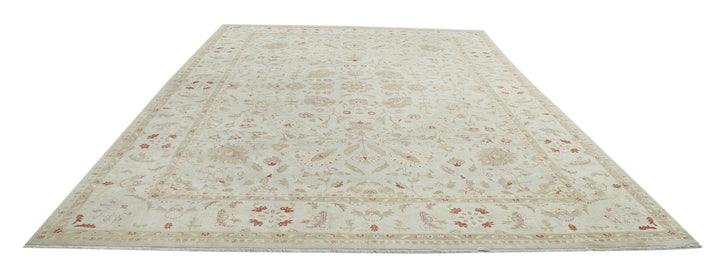Afghan Ziegler Rug 9' 8" x 13' 10" Hand-Knotted | No. AT83102