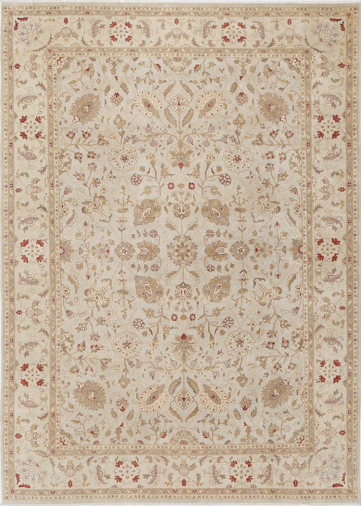 Afghan Ziegler Rug 9' 8" x 13' 10" Hand-Knotted