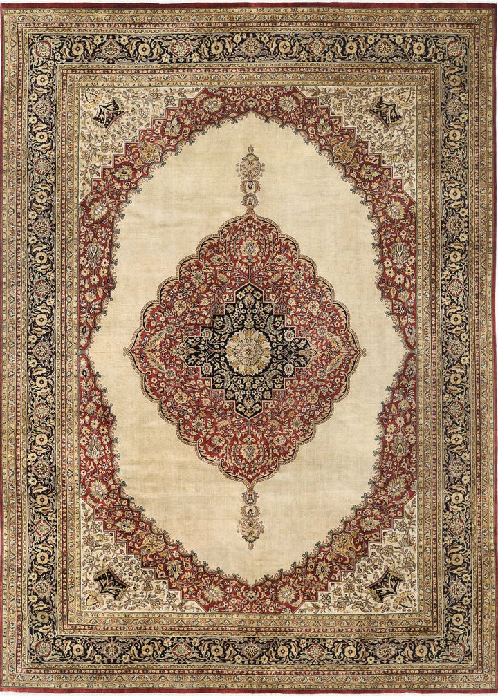 Afghan Ziegler Rug 9' 9" x 13' 7" Hand-Knotted