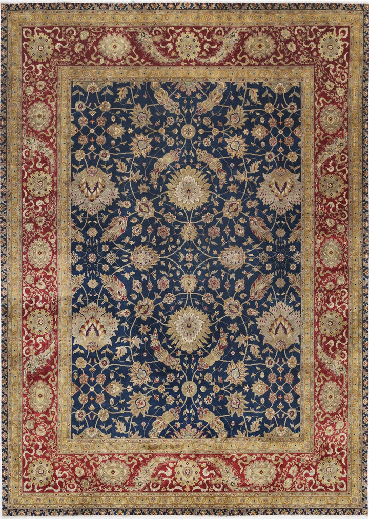 Afghan Ziegler Rug 9' 11" x 13' 10" Hand-Knotted