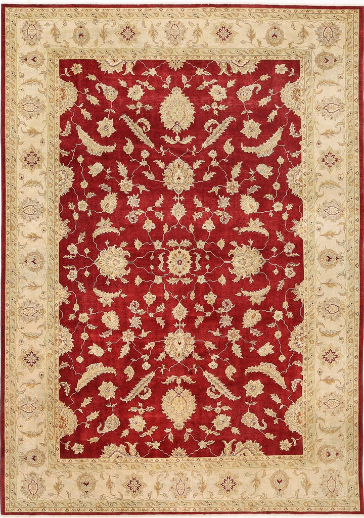 Afghan Ziegler Rug 9' 10" x 14' 0" Hand-Knotted
