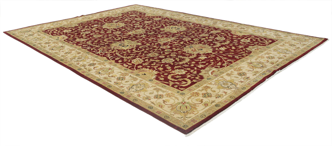 Afghan Ziegler Rug 9' 9" x 13' 10" Hand-Knotted | No. AT14521