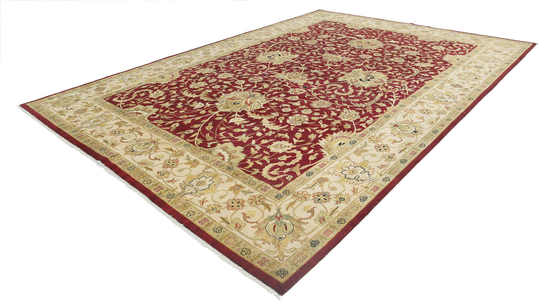 Afghan Ziegler Rug 9' 9" x 13' 10" Hand-Knotted | No. AT14521