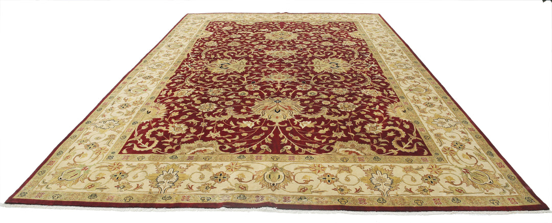 Afghan Ziegler Rug 9' 9" x 13' 10" Hand-Knotted | No. AT14521