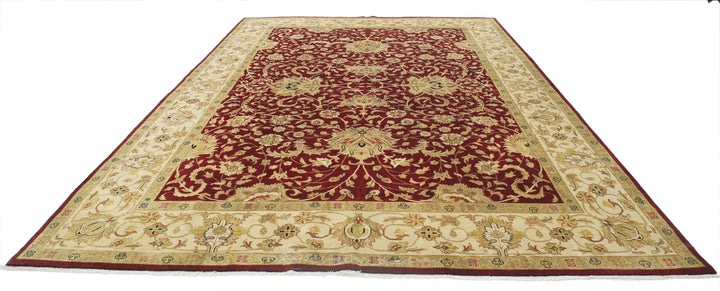 Afghan Ziegler Rug 9' 9" x 13' 10" Hand-Knotted | No. AT14521