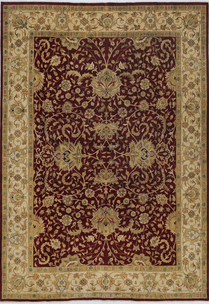 Afghan Ziegler Rug 9' 9" x 13' 10" Hand-Knotted
