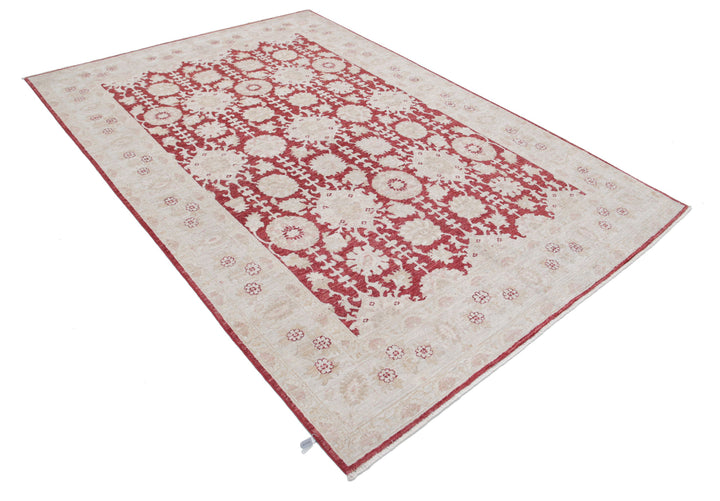 Hand Knotted Fine Ziegler Wool Rug 5' 11" x 8' 8" - No. AT108606