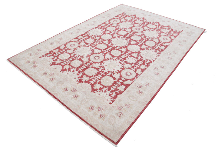 Hand Knotted Fine Ziegler Wool Rug 5' 11" x 8' 8" - No. AT108606