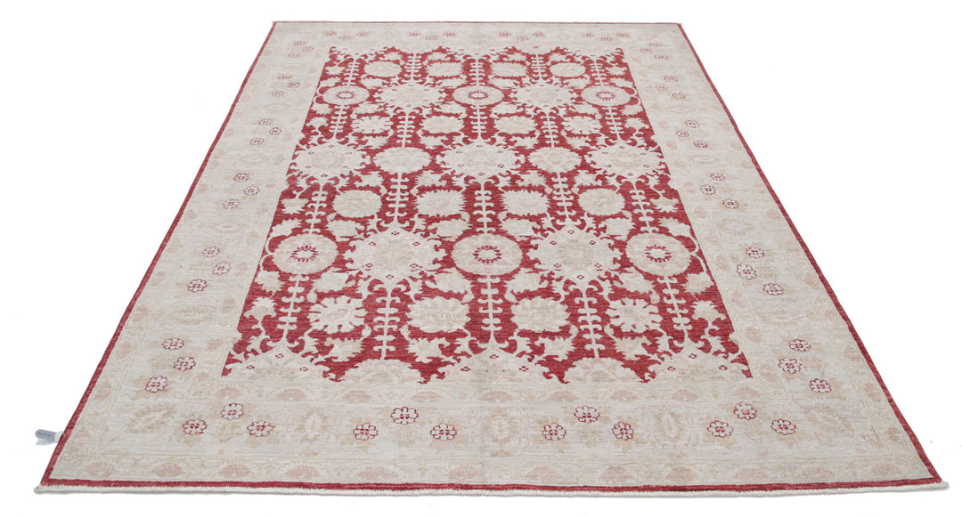 Hand Knotted Fine Ziegler Wool Rug 5' 11" x 8' 8" - No. AT108606