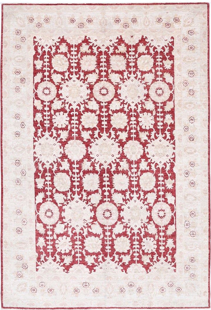 Hand Knotted Fine Ziegler Wool Rug 5' 11" x 8' 8" - No. AT108606